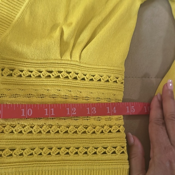 Catherine Malandrino dark yellow Cardigan Sweater Lg - Picture 12 of 12